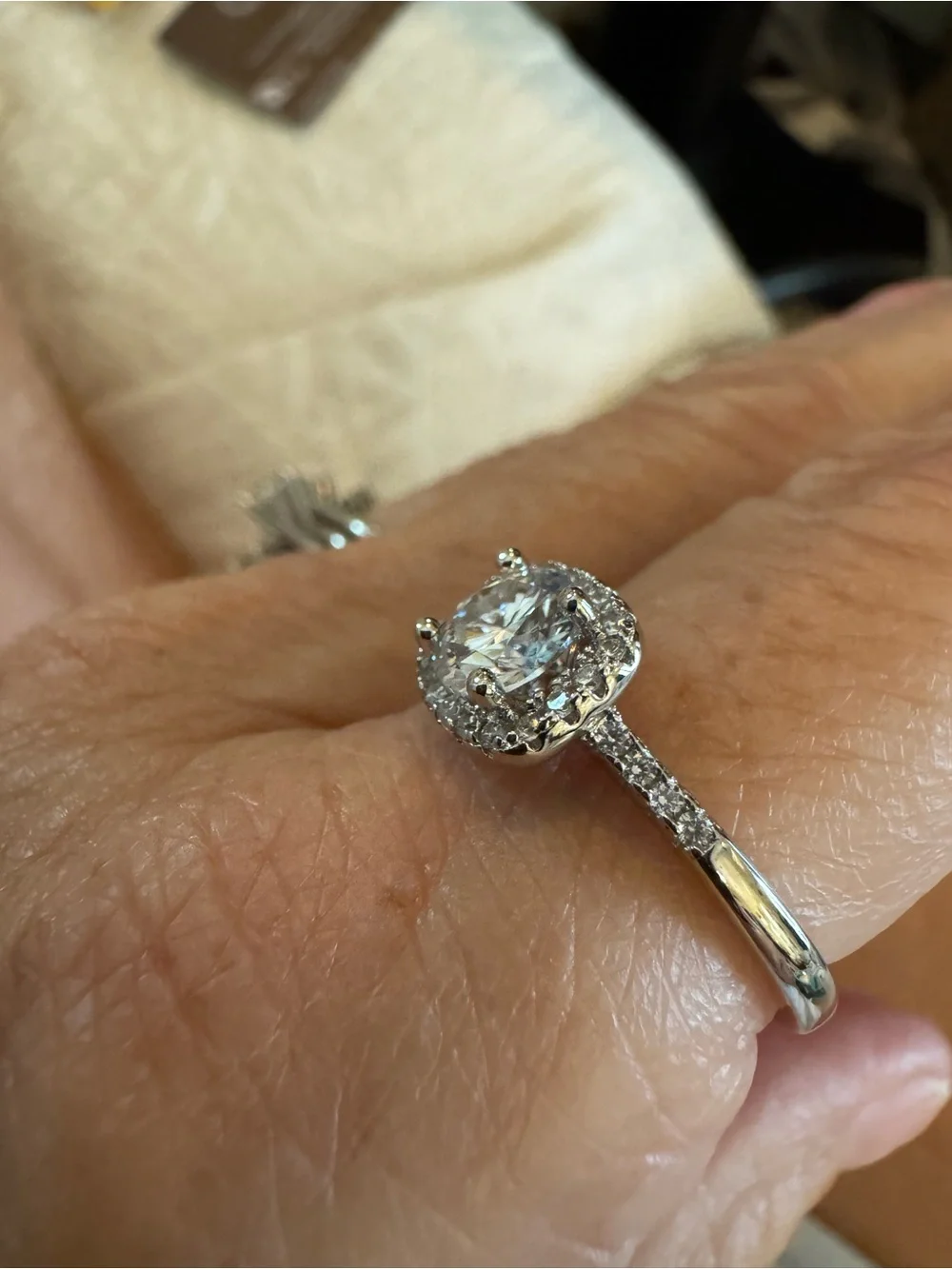 Silver Engagement Ring in Silver